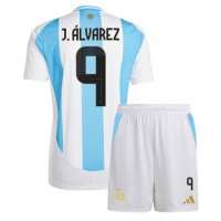 Argentina Julian Alvarez #9 Fotballklær Hjemmedraktsett Barn Copa America 2024 Kortermet (+ korte bukser)